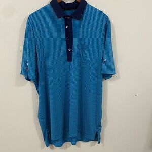 Ralph Lauren Navy and Blue Men's Polo Shirt